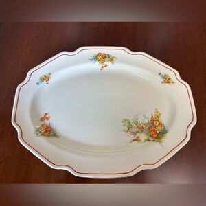 Vintage Ceramic Floral Platter
